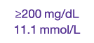  200 mg dL 11 1 mmol L
